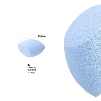 T4B ILU Olive - shaped Makeup Sponge for Foundation, Concealer and Powder Blue - Maison des fragrances