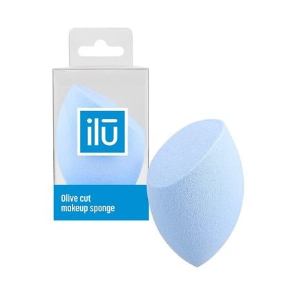 T4B ILU Olive - shaped Makeup Sponge for Foundation, Concealer and Powder Blue - Maison des fragrances