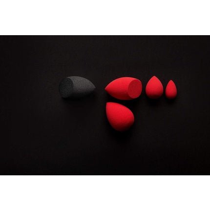 T4B KASHŌKI Red and Teardrop Shaped 2 Piece Makeup Sponge Set - Standard and Mini for Concealer, Plastic and Latex - Free - Maison des fragrances