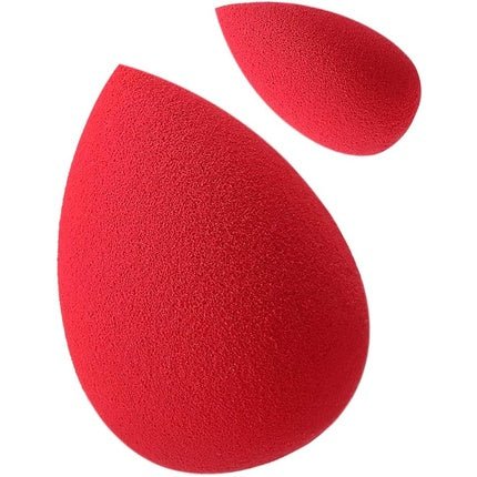 T4B KASHŌKI Red and Teardrop Shaped 2 Piece Makeup Sponge Set - Standard and Mini for Concealer, Plastic and Latex - Free - Maison des fragrances
