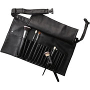 T4B LUSSONI Eco - Friendly Leather Makeup Brush Belt Black - Maison des fragrances