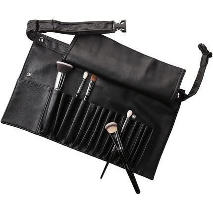 T4B LUSSONI Eco - Friendly Leather Makeup Brush Belt Black - Maison des fragrances