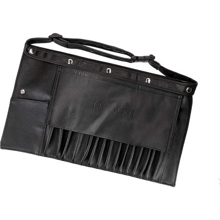 T4B LUSSONI Eco - Friendly Leather Makeup Brush Belt Black - Maison des fragrances