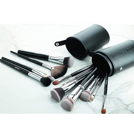 T4B LUSSONI Makeup Brush Holder and Case Eco - Friendly Leather Black - Maison des fragrances