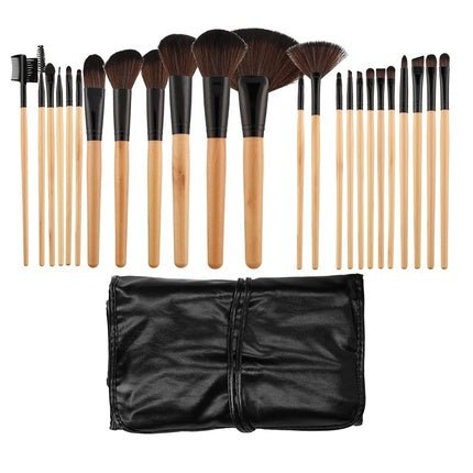 T4B MIMO 24 Piece Complete Professional Makeup Brush Set with Portable Case - Maison des fragrances