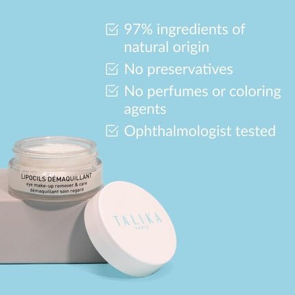 Talika Lipocils Eye Makeup Remover Balm Gentle and Effective Eye Cleanser for Makeup Removal 30ml - Maison des fragrances