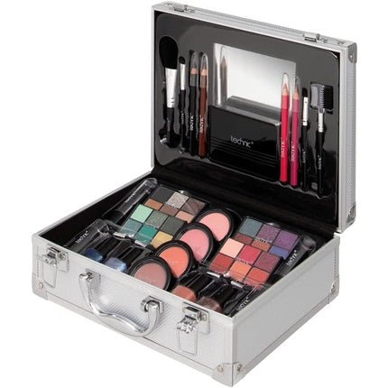 Technic 28 Piece Professional Makeup and Cosmetics Train Case with Carry and Storage - Maison des fragrances