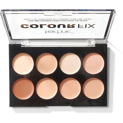 Technic Colour Fix Cream Foundation Contour Makeup Palette with 8 Shades - Conceal, Shape, and Define - Maison des fragrances