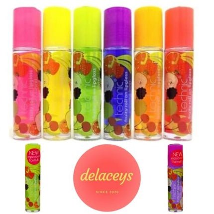 Technic Fruity Roll - On Lip Gloss Various Fruity Flavors - Glossy, High Shine! - Maison des fragrances