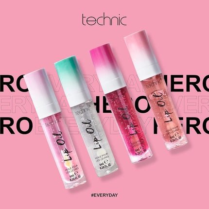 Technic Mint Flavoured Lip Oil Non Sticky Hydrating High - Shine Glossy Finish 10ml - Maison des fragrances