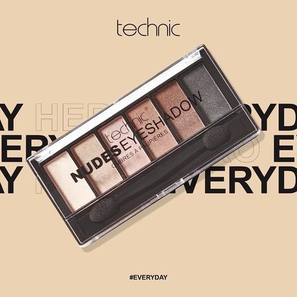 Technic Nudes Eyeshadow Palette 6 Pigmented Shimmer Shades 7.2g - Maison des fragrances