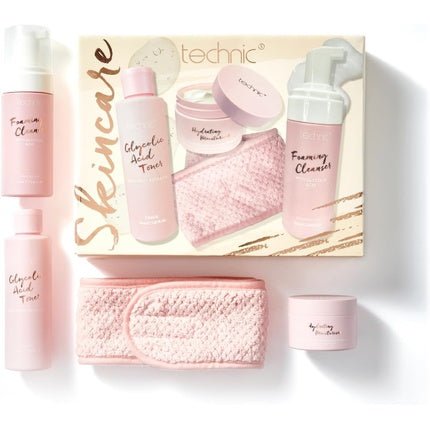 Technic Skincare Gift Set 3 Step Daily Routine Cleanser Toner Moisturiser Spa Headband Vegan and Cruelty Free - Maison des fragrances