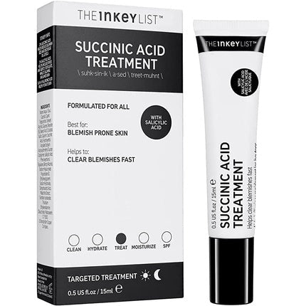 The INKEY List Succinic Acid Blemish Face Treatment Serum 15ml - Maison des fragrances