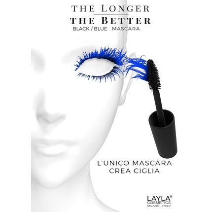 The Longer The Better Mascara Volumizing and Lengthening Made in Italy Vegan and Cruelty Free Blue Mascara - Maison des fragrances