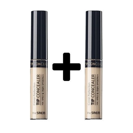 [The Saem] 1+1 Coverage Perfect Lace Concealer - 6.5g/Free - Maison des fragrances