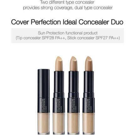 The Saem Cover Perfection Ideal Concealer Duo 1.0 Clear Beige - Maison des fragrances