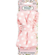 The Vintage Cosmetic Company Dolly Makeup Retro Headband Pink Polka Dot and Bow Design - Maison des fragrances
