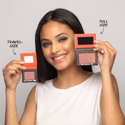 Thebalm Hot Mama! Shadow/Blush Subtle Highlighter Peachy Pink Shade Travel Size - Maison des fragrances