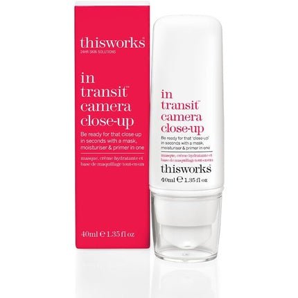 This Works In Transit Camera Close - Up Hydrating Primer 40ml - 3 in 1 Face Moisturizer, Mask and Primer with Vitamin C and Hyaluronic Acid - Maison des fragrances