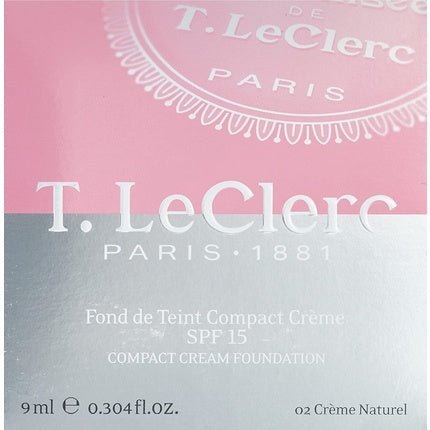 T.LeClerc Compact Cream Foundation Crème Naturel 02 9g - Maison des fragrances