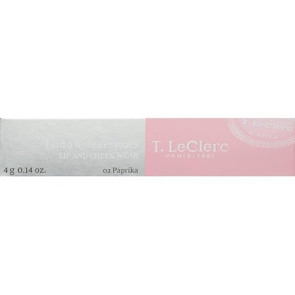 T.LeClerc Lipstick Lip and Cheek Wear 02 Paprika 4ml - Maison des fragrances