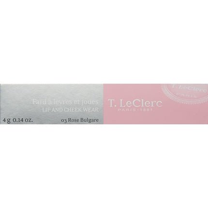 T.LeClerc Lipstick Lip and Cheek Wear 03 Rose Bulgare 4ml - Maison des fragrances