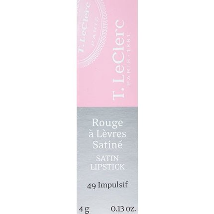 T.LeClerc Satin Lipstick 49 Impulsive 3.5g - Maison des fragrances