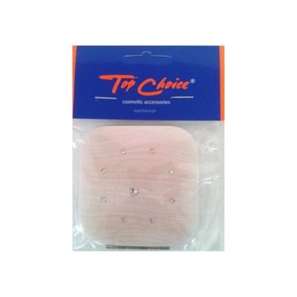 Top Choice Make - up Square Pocket Mirror with Zirconia 1pc - Maison des fragrances