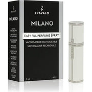 Travalo Milano Atomizer Travel Refill U-Change System TSA Approved Reusable Airtight Easy Fill Mini Pump er Lightweight Portable Vegan Leather with Polished Metal Outer Shell 0.17oz Unisexe - Maison des fragrances