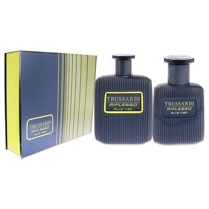 Trussardi Riflesso Blue Vibe Men 3.4oz Eau de toilette Spray and 1oz Eau de toilette Spray 2 Piece Gift Set - Maison des fragrances
