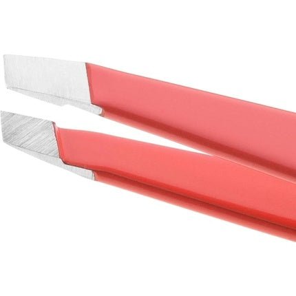 Tweezerman Slant Tip Eyebrow Tweezer Stainless Steel Geranium - Maison des fragrances