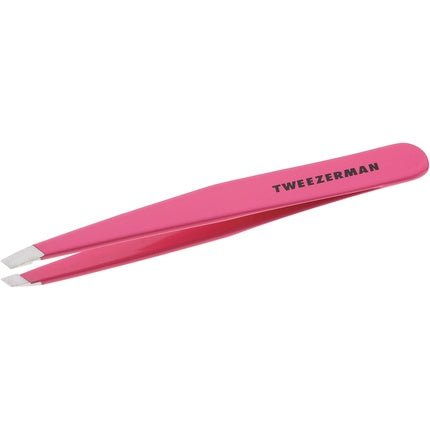 Tweezerman Slant Tip Eyebrow Tweezer Stainless Steel Pink - Maison des fragrances