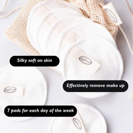 UpCircle Reusable Cotton and Bamboo Makeup Remover Pads with Washable Laundry Bag - Triple - Layered and Eco Friendly - for All Skin Types - Maison des fragrances