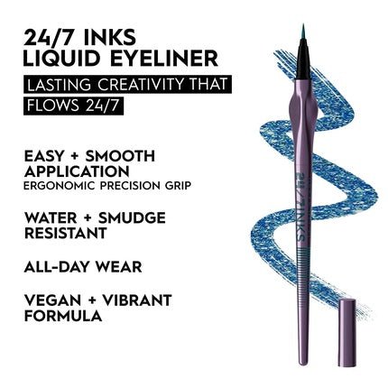 Urban Decay 24/7 Inks Liquid Eyeliner Pen Water - Resistant Smudge - Resistant Vegan Formula Precision Tip with Ergonomic Grip Deep End Deep Teal Shimmer - Maison des fragrances
