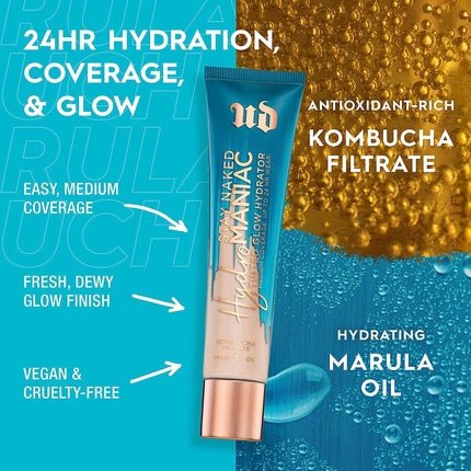 Urban Decay Hydromaniac Tinted Moisturizer Dewy Medium Coverage Foundation 1.1 Fl. Oz 10 Ultra Fair Neutral - Maison des fragrances