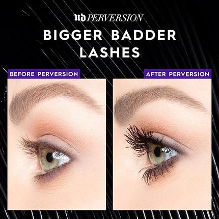 Urban Decay Perversion Volumizing Mascara Lengthening Lifting Eye Makeup Intense Black Travel Size 0.13 Fl Oz Non - Waterproof - Maison des fragrances
