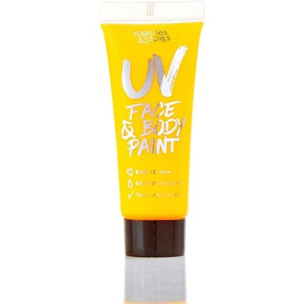 UV Neon Glow Face & Body Paint 10ml Yellow - Maison des fragrances