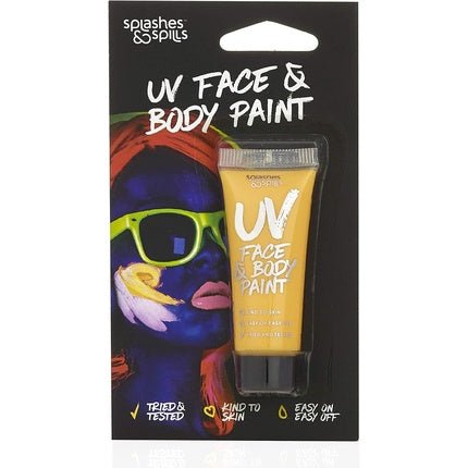 UV Neon Glow Face & Body Paint 10ml Yellow - Maison des fragrances