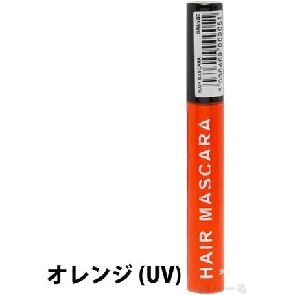 UV Neon Hair Mascara Orange UV Reactive Wash Out Temporary Hair Colour with Wand Applicator - Maison des fragrances