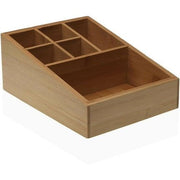 Versa Makeup Organizer 16x9x21cm Bamboo Steel - Maison des fragrances
