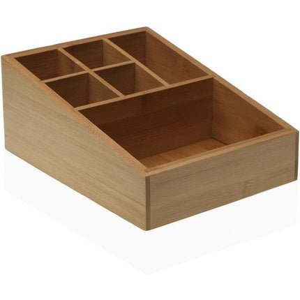 Versa Makeup Organizer 16x9x21cm Bamboo Steel - Maison des fragrances