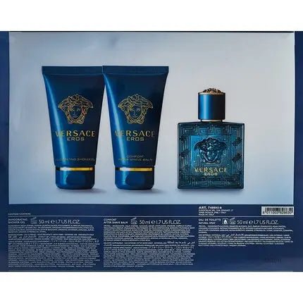 Versace EROS Gift Set for Men 1.7 oz EDT + 1.7 oz Shower Gel + 1.7 oz Aftershave Balm - Maison des fragrances