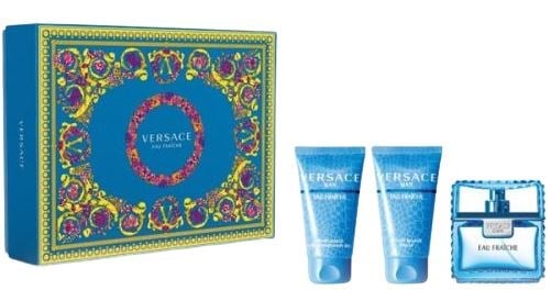 Versace Man Eau Fraîche Set 50ml Eau de toilette with Shower Gel and After Shave Balm - Maison des fragrances