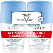 Vichy 48hr Mineral Deodorant Optimal Tolerance Roll-On - Pack of 2 Déodorant (Déo) Mixte 50ml - Maison des fragrances