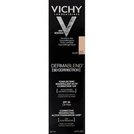 Vichy Dermablend 3D Correction Corrective Resurfacing Active Foundation 16HR SPF25 30ml Nude 25 - Maison des fragrances