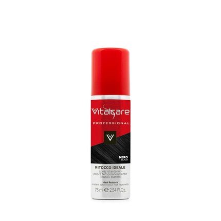 Vitalcare Ideal Retouch Spray for Instant Hair Touch - Up Perfect Spray for Temporary Covering of White and Gray Hair Color Black 75ml - Maison des fragrances
