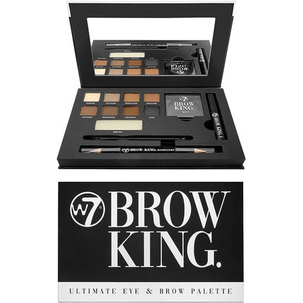 W7 Brow King Ultimate Eyebrow Kit Shape Define and Groom Palette Professional Makeup Set - Maison des fragrances