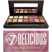 W7 Delicious Eyeshadow Palette 14 Natural Berry Toned Colors Flawless Long - Lasting Makeup - Maison des fragrances
