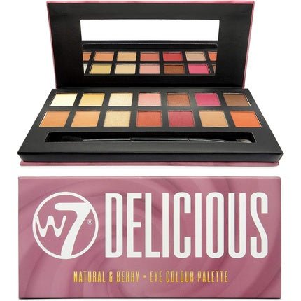 W7 Delicious Eyeshadow Palette 14 Natural Berry Toned Colors Flawless Long - Lasting Makeup - Maison des fragrances