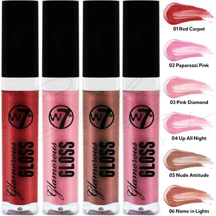 W7 Glamorous Shimmering Non - Sticky Long - Lasting Vegan Lip Gloss 7ml - Maison des fragrances